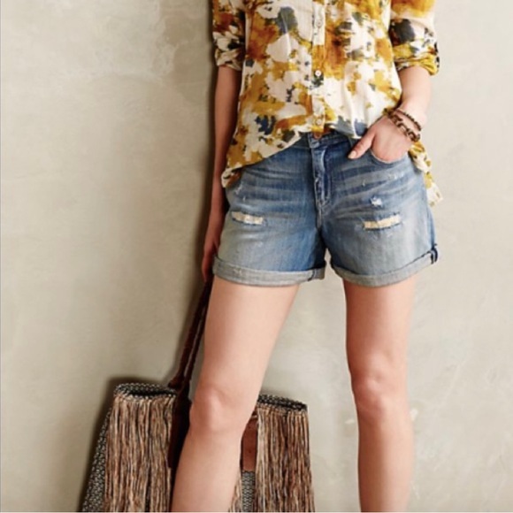 Anthropologie Pilcro and The Letterpress Hyphen Denim Shorts - Picture 2 of 10